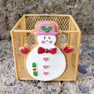 Snowman Christmas Candle Holder Decor